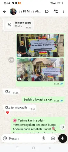 Testimonial Papan Bunga pari